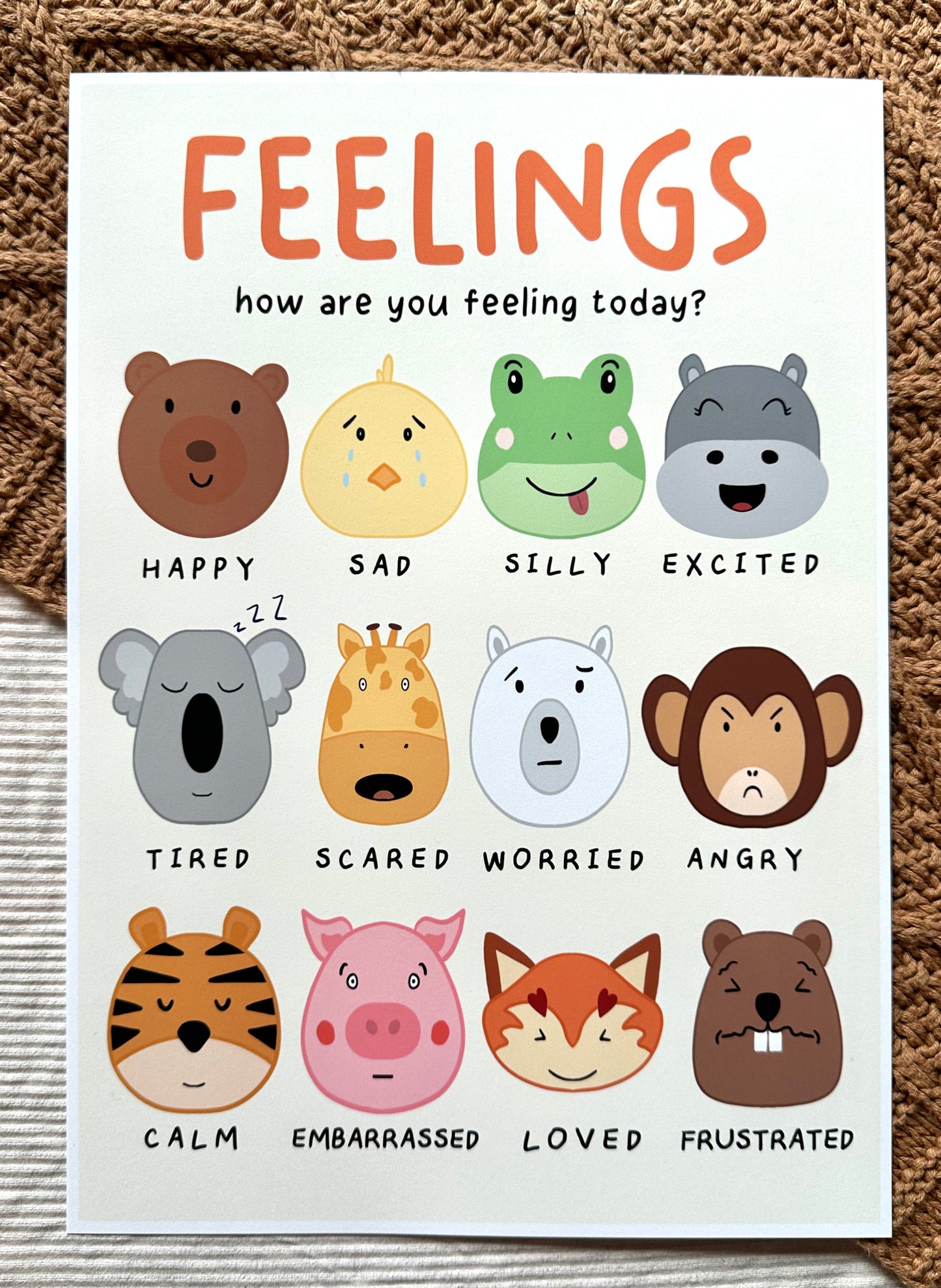 Feelings Chart Print
