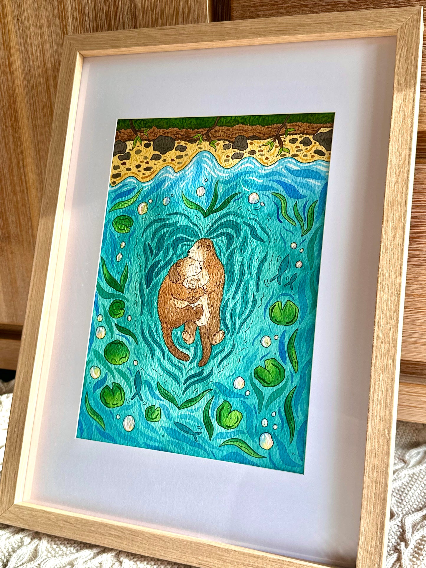 Otter Family Print