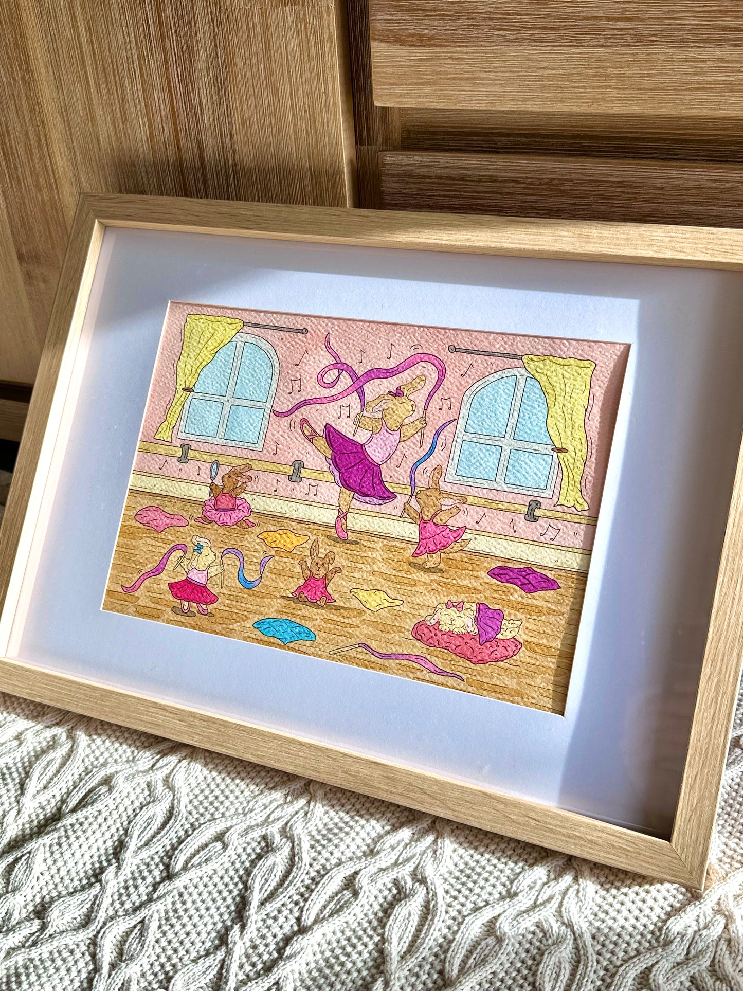 Bunny Ballet Class Print