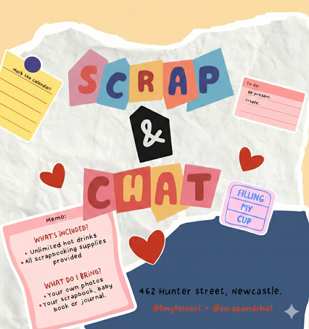 Scrap and Chat Ticket -March 15th (2 hour session)