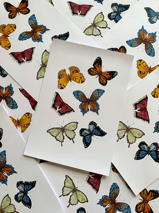 Flutter of Butterflies Print