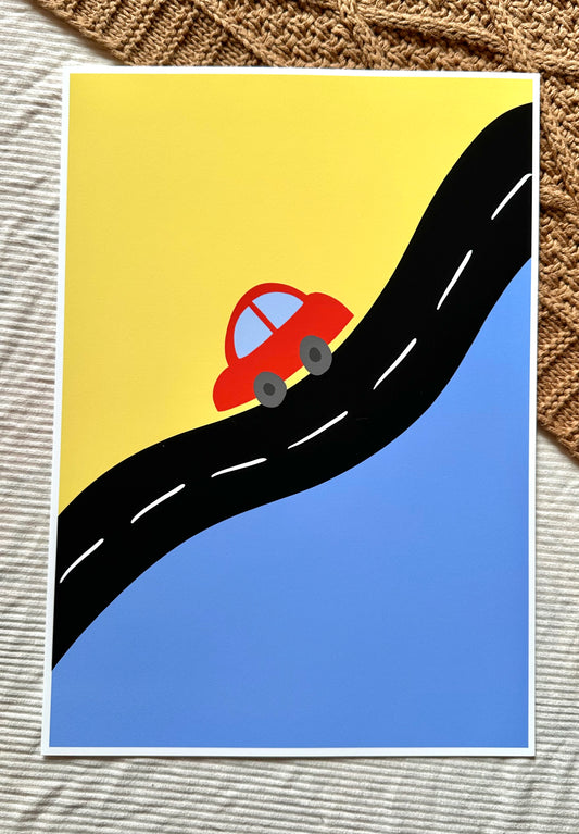 Car & Garbage Truck Prints