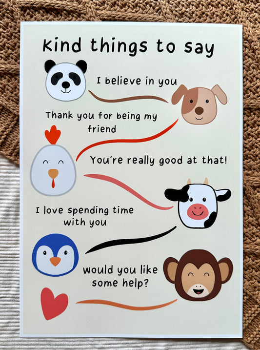 Kind Things To Say Print