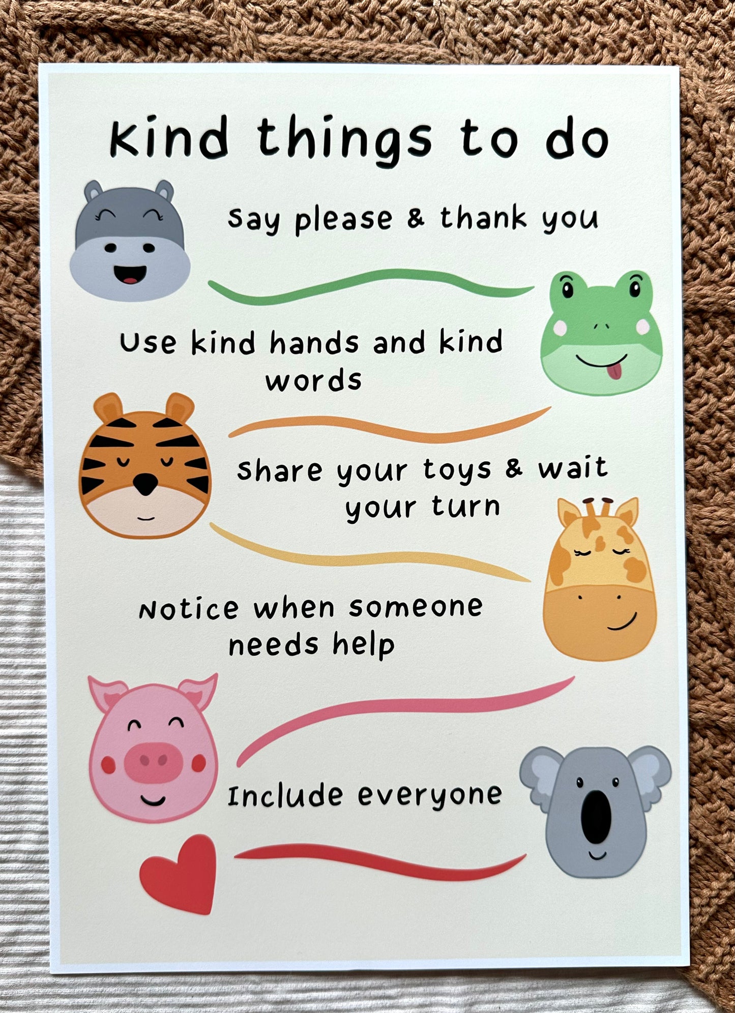 Kind Things To Do Print