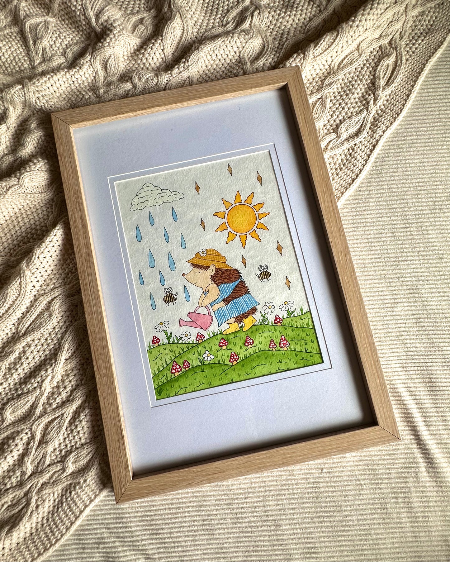 Gardening Hedgehog Print