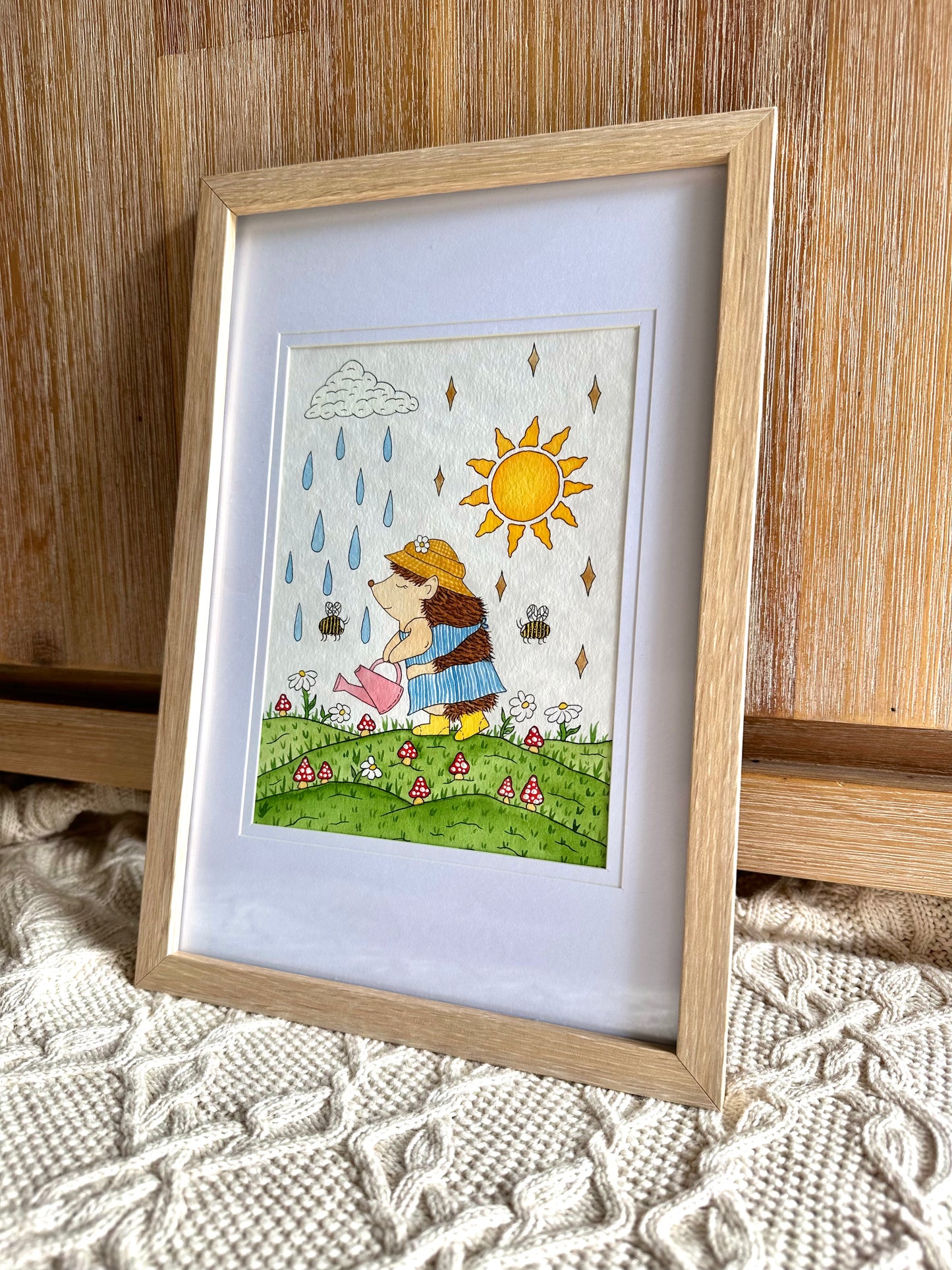 Gardening Hedgehog Print